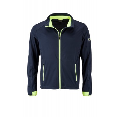 Giacche Men's Sports Softshell Jacket colore navy/bright-yellow taglia S