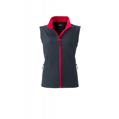 Soft shell Ladies' Promo Softshell Vest colore iron-grey/red taglia S