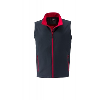 Soft shell Men's Promo Softshell Vest colore iron-grey/red taglia S