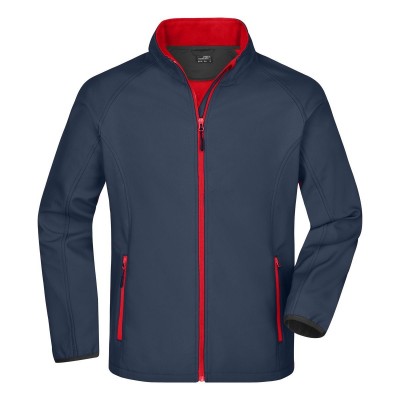 Soft shell Men's Promo Softshell Jacket colore iron-grey/red taglia M