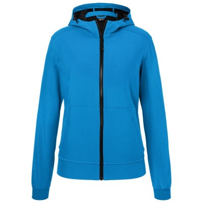Soft shell Ladies' Hooded Softshell Jacket colore blue/black taglia XL