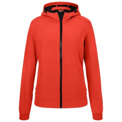 Soft shell Ladies' Hooded Softshell Jacket colore flame/black taglia XS