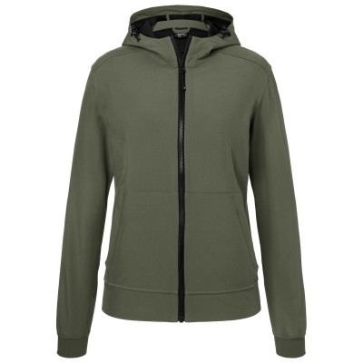 Soft shell Ladies' Hooded Softshell Jacket colore olive/camouflage taglia XS