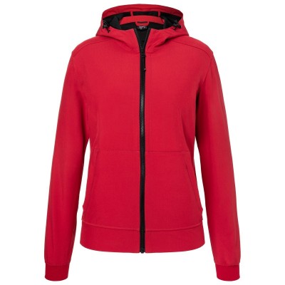 Soft shell Ladies' Hooded Softshell Jacket colore red/black taglia XS