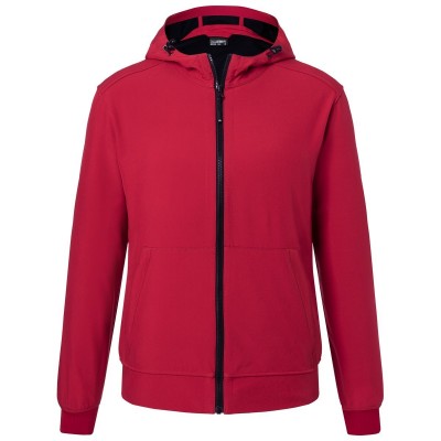 Soft shell Men's Hooded Softshell Jacket colore red/black taglia S