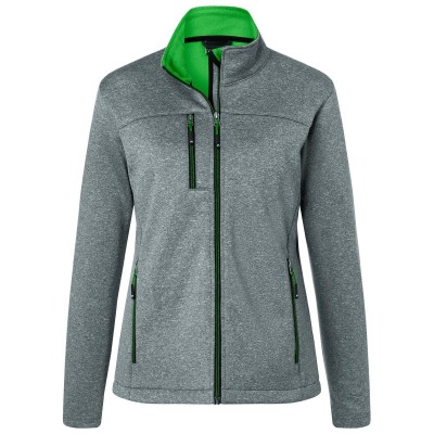 Soft shell Ladies' Softshell Jacket colore dark-melange/green taglia XS