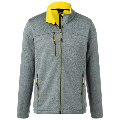 Soft shell Men's Softshell Jacket colore dark-melange/yellow taglia S
