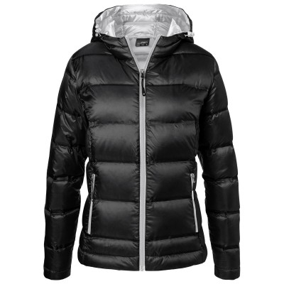 Giacche Ladies' Hooded Down Jacket colore black/silver taglia XS