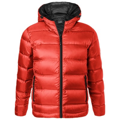 Giacche Men's Hooded Down Jacket colore flame/black taglia S