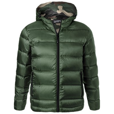 Giacche Men's Hooded Down Jacket colore olive/camouflage taglia S