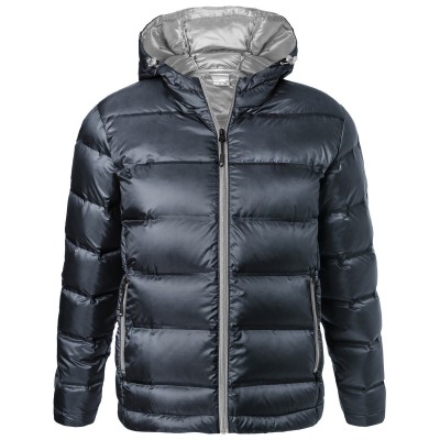 Giacche Men's Hooded Down Jacket colore navy/silver taglia S