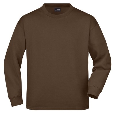 Felpe Round Sweat Open Hem colore brown taglia S