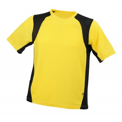 T-Shirt Men's Running-T colore yellow/black taglia S