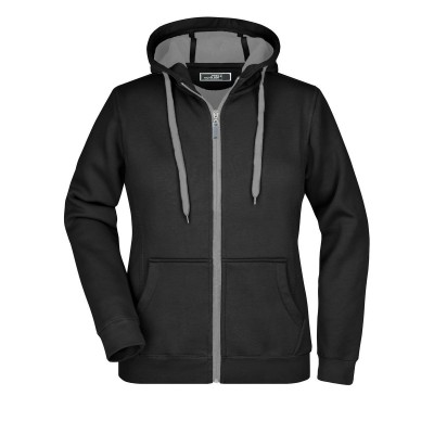 Felpe Ladies' Doubleface Jacket colore black/carbon taglia S