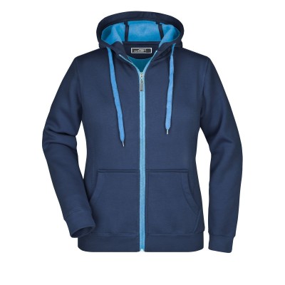 Felpe Ladies' Doubleface Jacket colore navy/aqua taglia S
