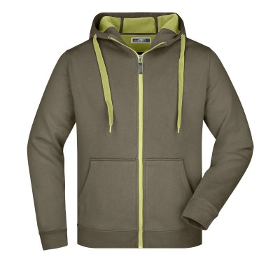 Felpe Men's Doubleface Jacket colore olive/lime-green taglia S