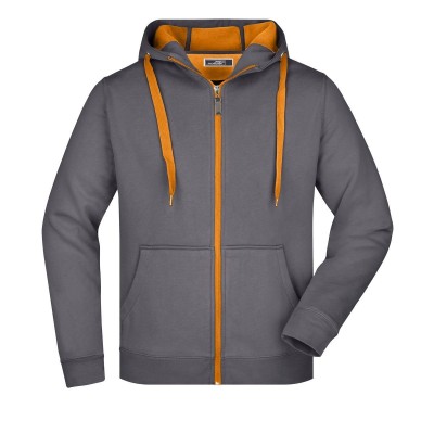 Felpe Men's Doubleface Jacket colore carbon/orange taglia S