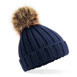 Cappelli Infant Fur Pom Pom Chunky Beanie