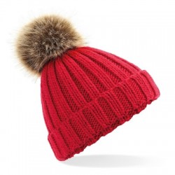 Cappelli Junior Fur Pom Pom Chunky Beanie
