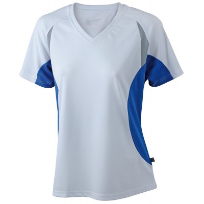 T-Shirt Ladies' Running-T colore white/royal taglia S