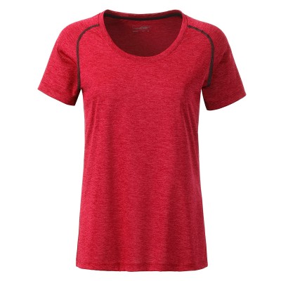 T-Shirt Ladies' Sports T-Shirt colore red-melange taglia XS