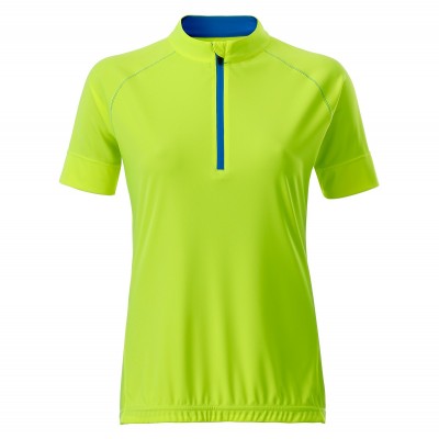 T-Shirt Ladies' Bike-T Half Zip colore bright-yellow/bright-blue taglia S
