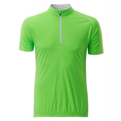 T-Shirt Men's Bike-T Half Zip colore bright-green/white taglia S