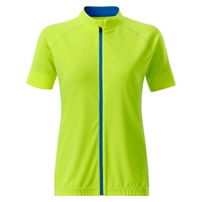 T-Shirt Ladies' Bike-T Full Zip colore bright-yellow/bright-blue taglia S