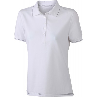 Polo Ladies' Elastic Polo colore white/black taglia S