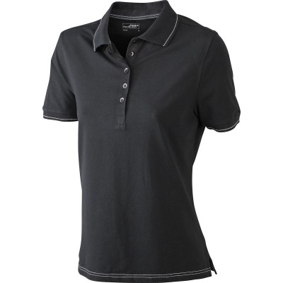 Polo Ladies' Elastic Polo colore black/white taglia S