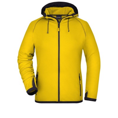 Pile Ladies' Hooded Fleece colore yellow/carbon taglia S
