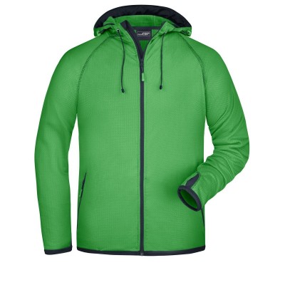 Pile Men's Hooded Fleece colore green/navy taglia S
