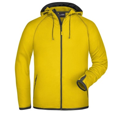 Pile Men's Hooded Fleece colore yellow/carbon taglia S
