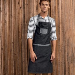 Ho.Re.Ca. Domain Contrast Denim Bib Apron