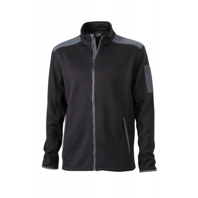 Pile Men's Knitted Fleece Jacket colore black/carbon taglia S