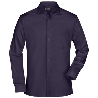 Camicie Men's Business Shirt Long-Sleeved colore aubergine taglia M