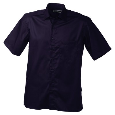 Camicie Men's Business Shirt Short-Sleeved colore aubergine taglia S