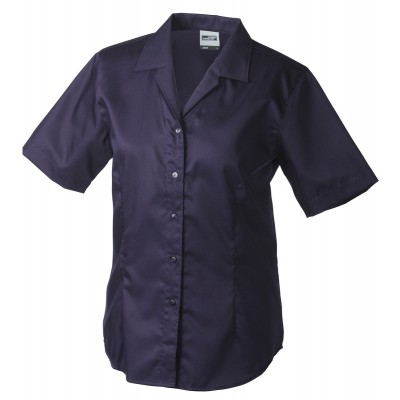 Camicie Ladies' Business Blouse Short-Sleeved colore aubergine taglia XS