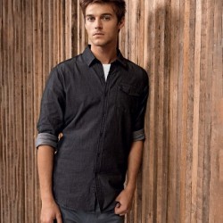 Camicie Men's Jeans Stitch Denim Shirt