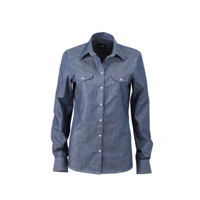 Camicie Ladies' Denim Blouse colore light-denim taglia XS