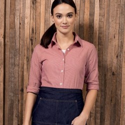 Camicie Ladies' Long Sleeve Microcheck Gingham Shirt