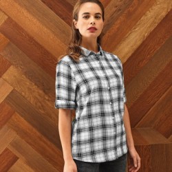 Camicie Ladies' LSL 'Ginmill' Check Cotton Bar Shirt
