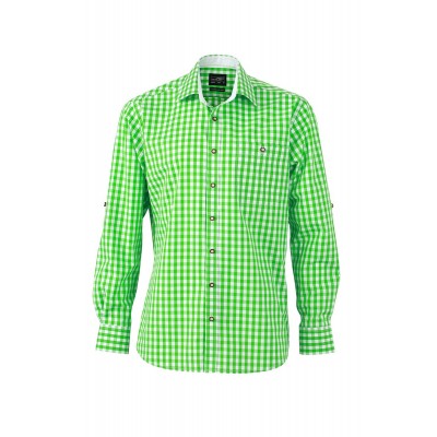 Camicie Men's Traditional Shirt colore green/white taglia S