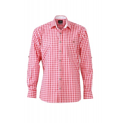 Camicie Men's Traditional Shirt colore red/white taglia S