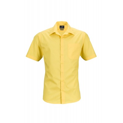Camicie Men's Business Shirt Shortsleeve colore yellow taglia S