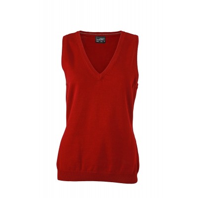 Maglieria Ladies' V-Neck Pullunder colore bordeaux taglia XS