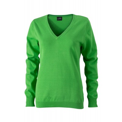 Maglieria Ladies' V-Neck Pullover colore green taglia M