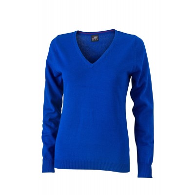Maglieria Ladies' V-Neck Pullover colore royal taglia XS