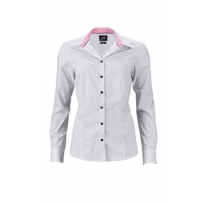 Camicie Ladies' Shirt 'Dots' colore white/titan taglia L