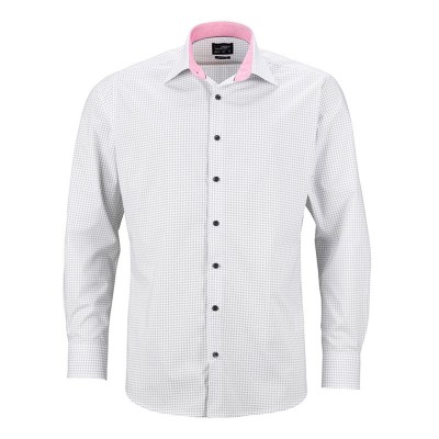 Camicie Men's Shirt 'Dots' colore white/titan taglia 3XL